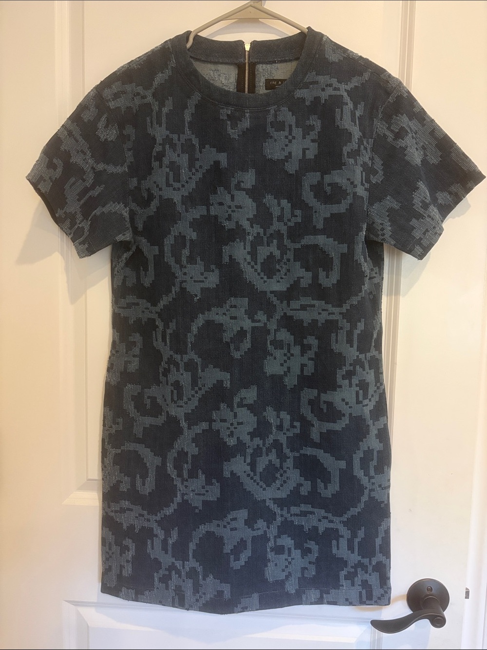 rag & bone Women's Blue Denim-Patterned Mini Dress